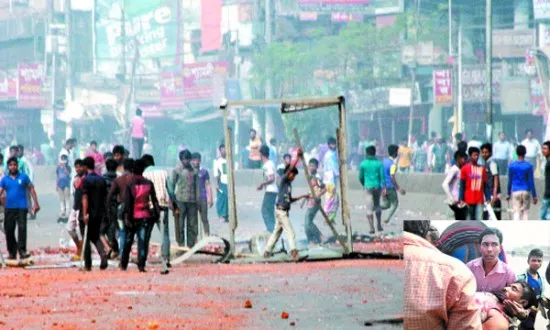 পুলিশের গুলিতে শ্রমিক নিহত রাজধানীর গাবতলী রণক্ষেত্র