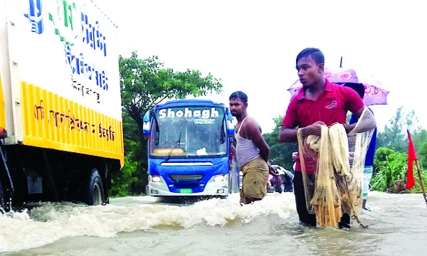 বন্যার ভয়াল রূপ