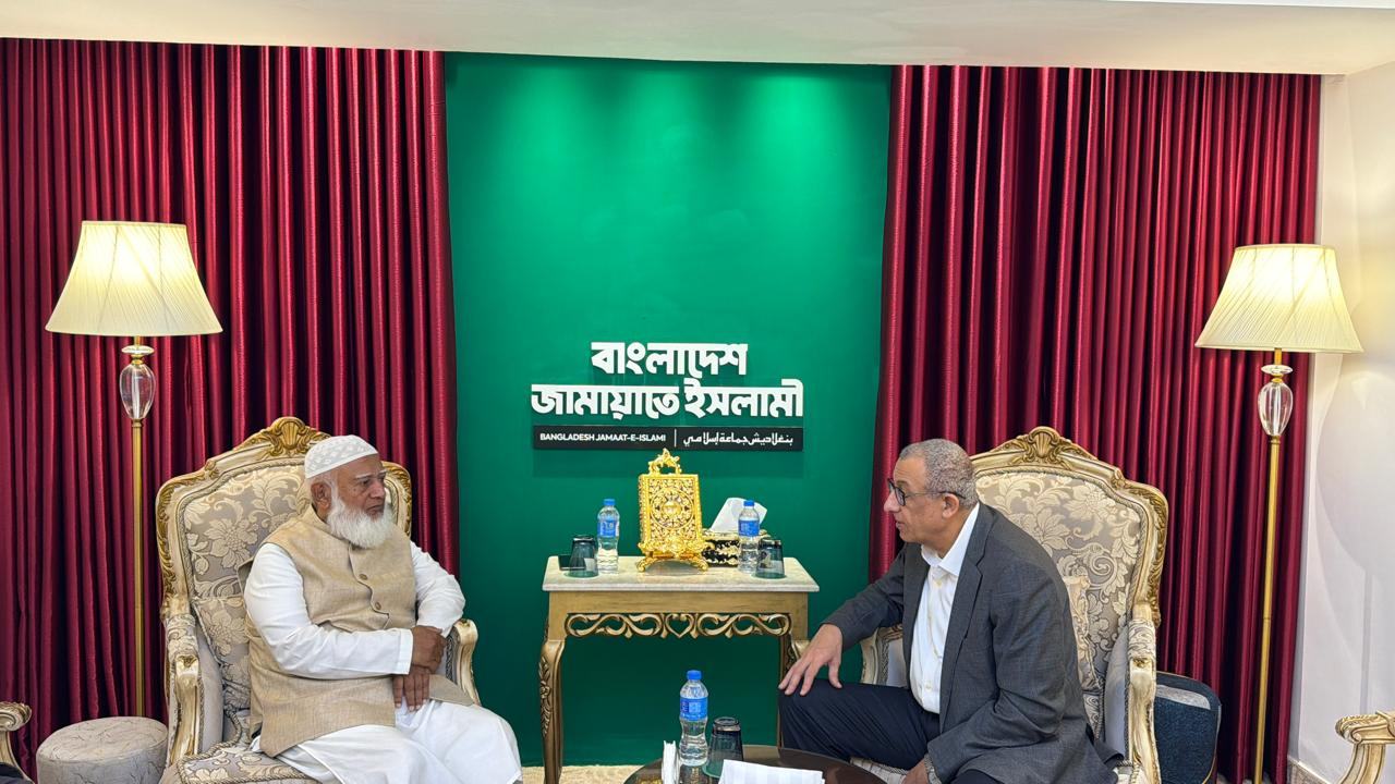 আমীরে জামায়াতের সঙ্গে ফিলিস্তিনের রাষ্ট্রদূতের সৌজন্য সাক্ষাৎ