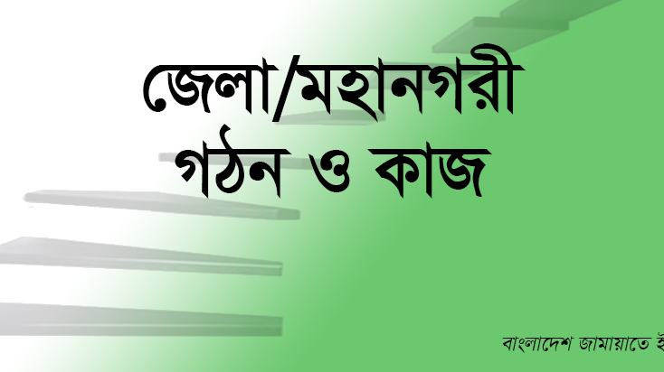 জেলা/মহানগরী গঠন ও কাজ