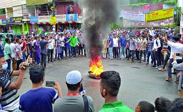 ক্ষোভে উত্তাল সিলেট সড়ক অবরোধ