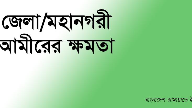 জেলা/মহানগরী আমীরের ক্ষমতা