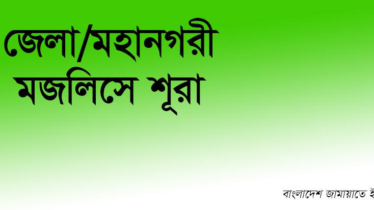 জেলা/মহানগরী মজলিসে শূরা