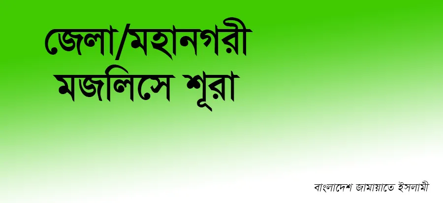 জেলা/মহানগরী মজলিসে শূরা