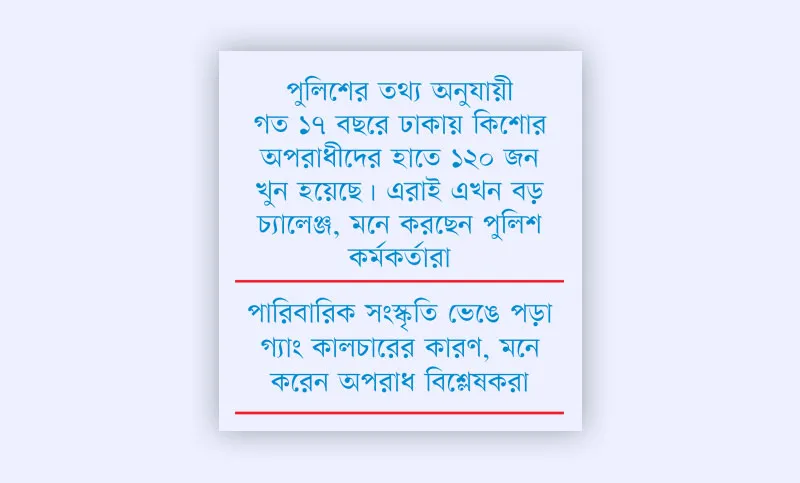 এখনো বেপরোয়া কিশোর গ্যাং