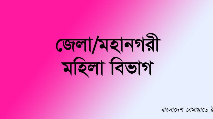 জেলা/মহানগরী মহিলা বিভাগ