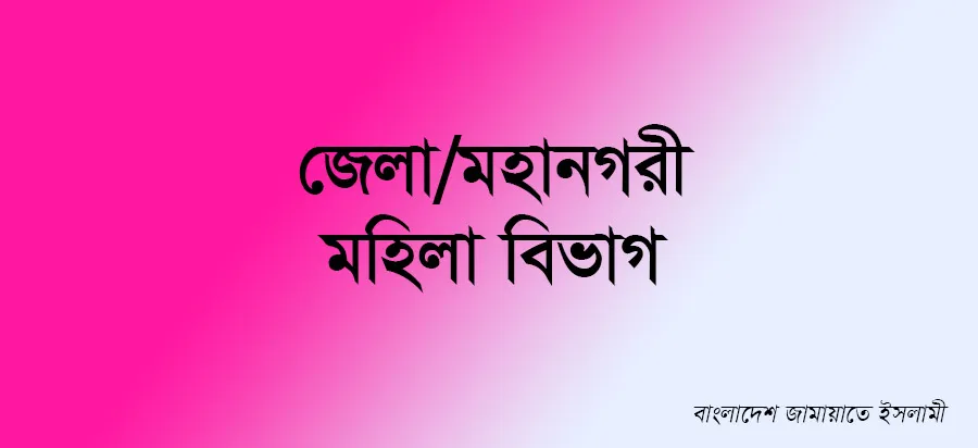 জেলা/মহানগরী মহিলা বিভাগ
