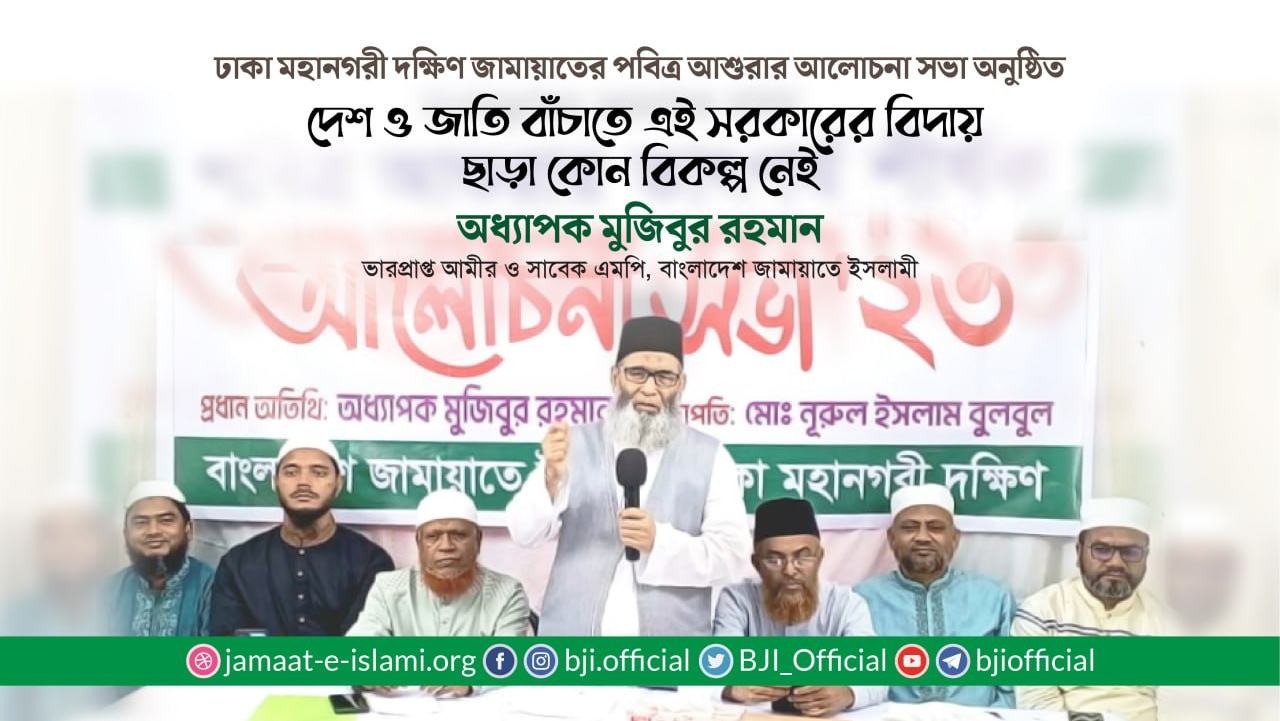 দেশ ও জাতি বাচাতে এই সরকারের বিদায় ছাড়া কোন বিকল্প নেই- অধ্যাপক মুজিবুর রহমান