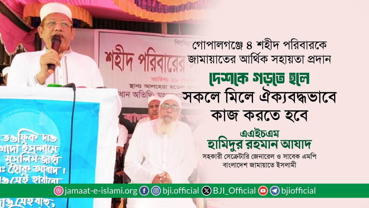 দেশকে গড়তে হলে সকলে মিলে ঐক্যবদ্ধভাবে কাজ করতে হবে -হামিদ আযাদ
