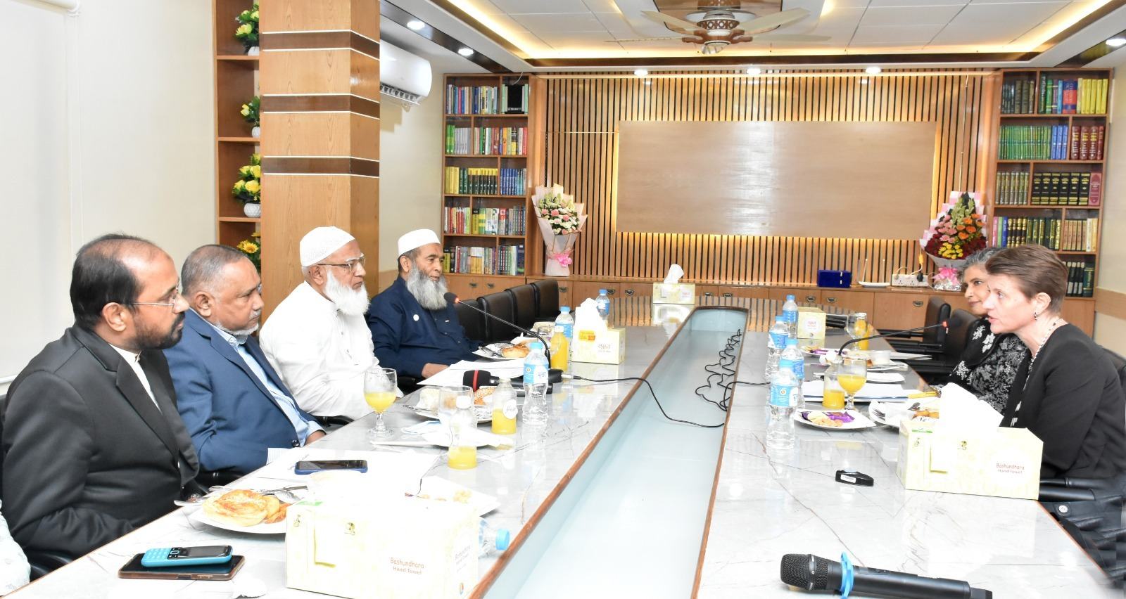 আমীরে জামায়াতের সাথে জাতিসংঘ প্রতিনিধি দলের সৌজন্য সাক্ষাৎ