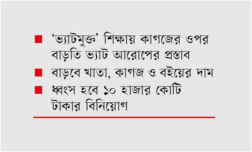 কাগজে কৌশলী ভ্যাটে ব্যয় বাড়বে শিক্ষায়