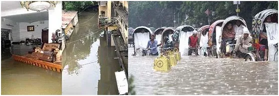 চট্টগ্রামে প্রবল বর্ষণ ॥ অধিকাংশ এলাকায় পানিবদ্ধতা ॥ জনজীবনে চরম দুর্ভোগ