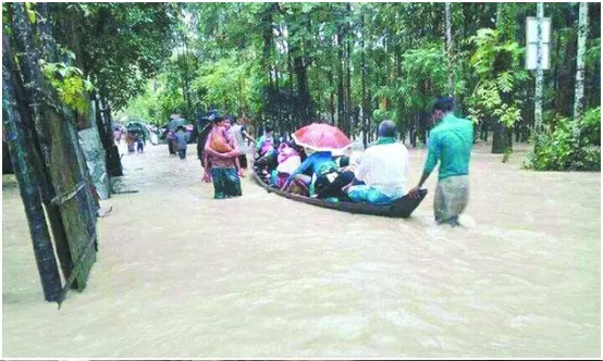 ভারী বর্ষণ ও পাহাড়িয়া ঢলে সুরমা-কুশিয়ারা তীরে বন্যা