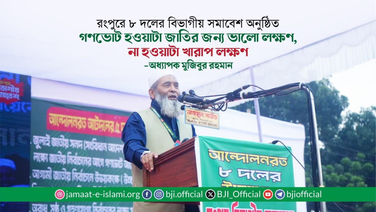 গণভোট হওয়াটা জাতির জন্য ভালো লক্ষণ, না হওয়াটা খারাপ লক্ষণ -অধ্যাপক মুজিবুর রহমান