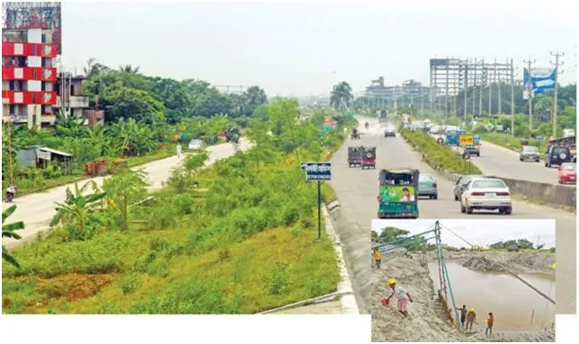 সরু হচ্ছে ৩০০ ফুট রাস্তা