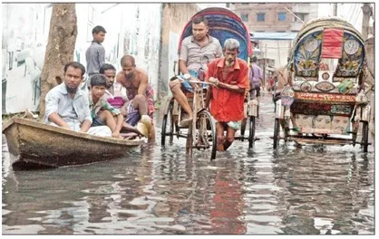 ময়লা পানিতে সয়লাব ডিএনডি এলাকা