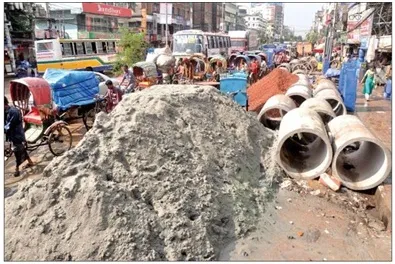 বর্ষায় চলছে খোঁড়াখুঁড়ির কাজ : সমন্বয়হীনতায় ভোগান্তি বেড়েছে নগরবাসীর