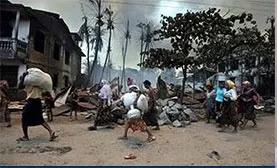 বর্মী আক্রোশ থেকে রেহাই পায়নি ৩ দিনের শিহামণিও