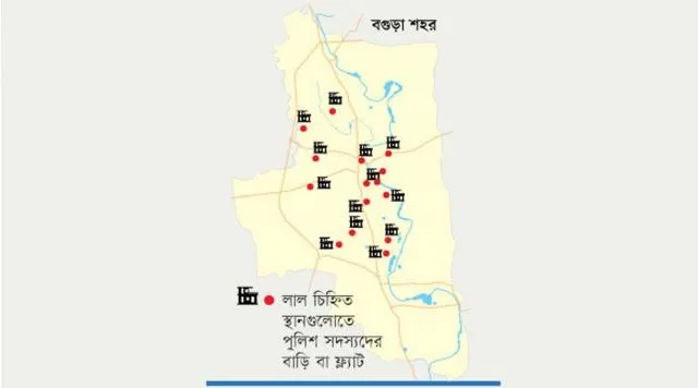 বগুড়ায় পুলিশের এত বাড়ি!