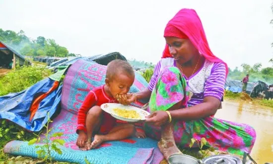 শরণার্থী শিবিরগুলোতে শিশুখাদ্যের তীব্র সঙ্কট