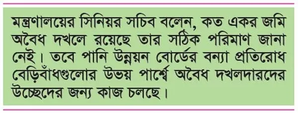 ৫ হাজার একর জমি বেদখল