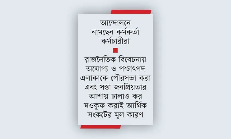 ২২৬ পৌরসভায় বেতন নেই মাসের পর মাস