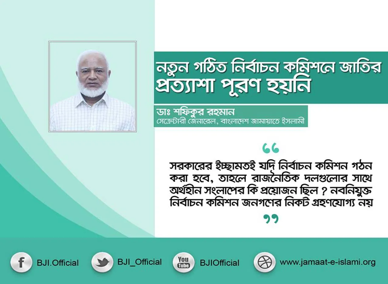 সরকারের ইচ্ছামতই যদি  নির্বাচন কমিশন গঠন করা হবে, তাহলে রাজনৈতিক দলগুলোর সাথে অর্থহীন সংলাপের কি প্রয়োজন ছিল?