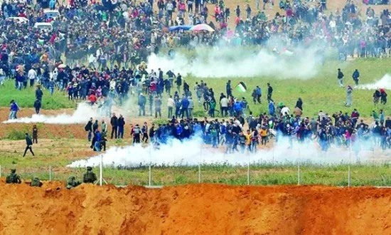 ভূমি দিবসের বিক্ষোভে গাজা সীমান্তে ইসরাইলি হামলায় ৯ ফিলিস্তিনি নিহত : ১০০০ আহত