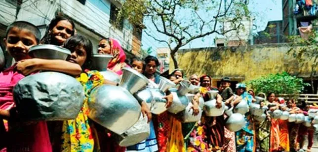 রাজধানীতে পানির তীব্র সংকট