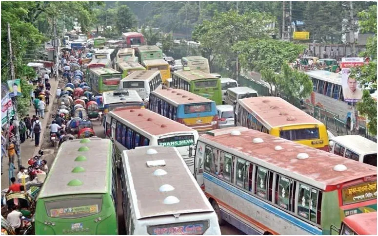 রাজধানীজুড়ে যানজট ভোগান্তি