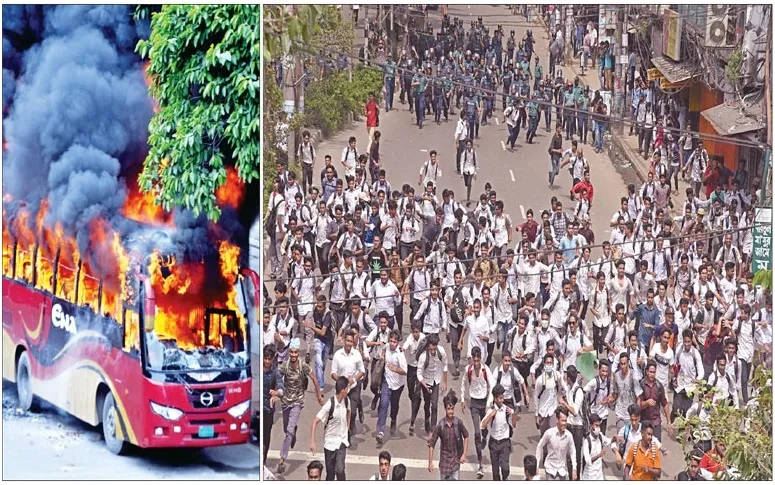 ছাত্র বিক্ষোভে অচল রাজধানী