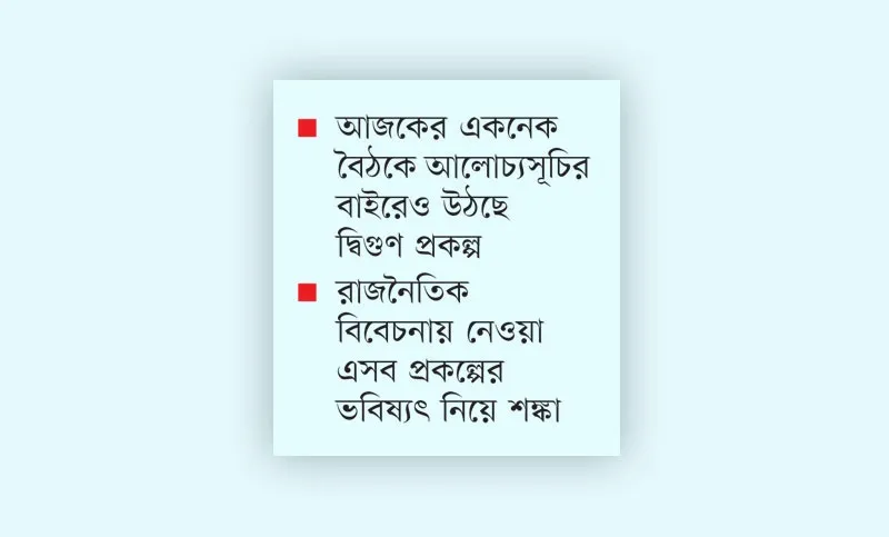 প্রকল্প অনুমোদনের হিড়িক শেষ সময়ে